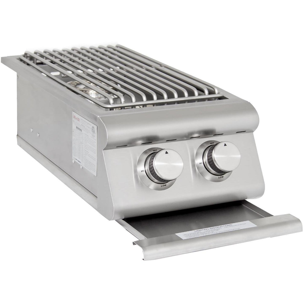 Blaze Built-In High Performance Power Burner W/ Wok Ring, Stainless Steel  Lid & Lights - Northern California Grills