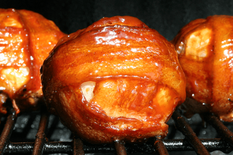 BBQ Bacon Wrapped Onion Bombs