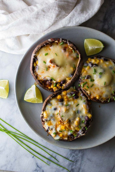 Enchilada-Stuffed Grilled Portobello Mushrooms