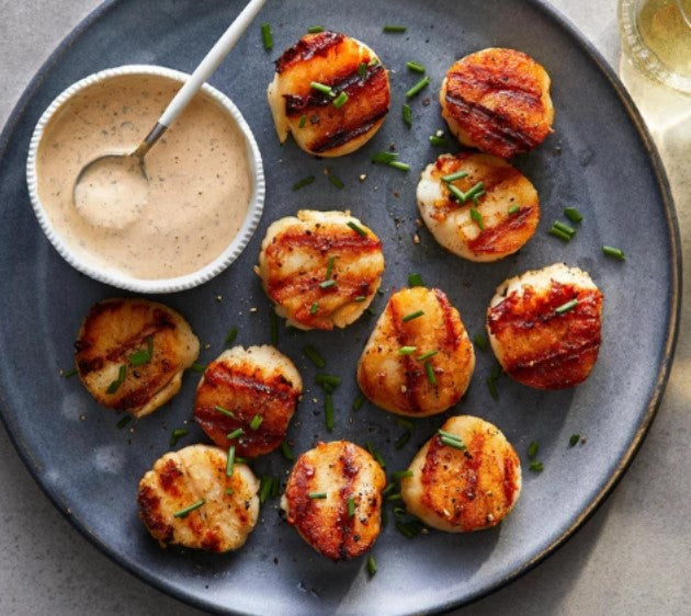 Grilled Scallops with Remoulade Sauce