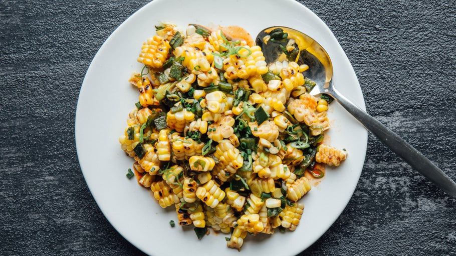 Grilled Corn and Poblano Chile Salad