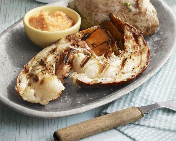 Grilled Lobster with Lime-Bay Butter