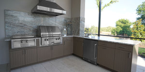 Outdoor Kitchen, HDPE cabinets style - Groove