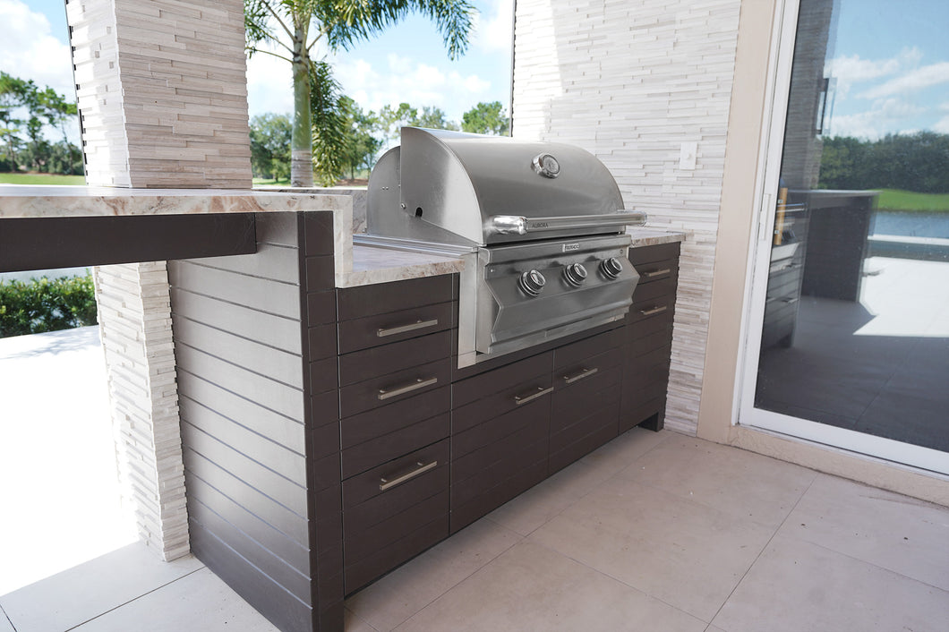 Outdoor kitchen Espresso color with Magic Grill 