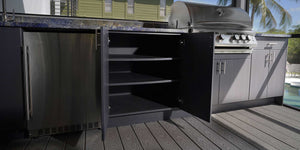 American Outdoor Cabinets - Clayton Outdoor Kitchen featuring HDPE outdoor Storage cabinets