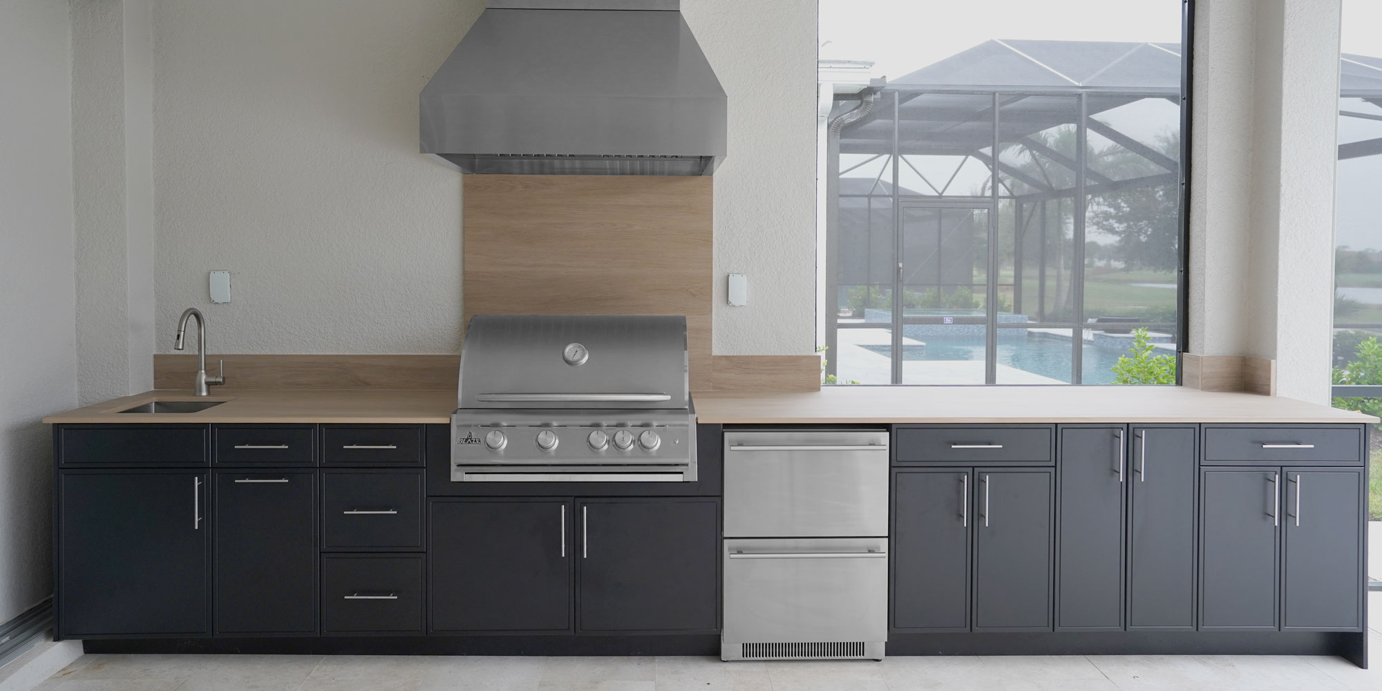 Project #97 - Black Outdoor Kitchen 1 Black Outdoor Kitchen project 97